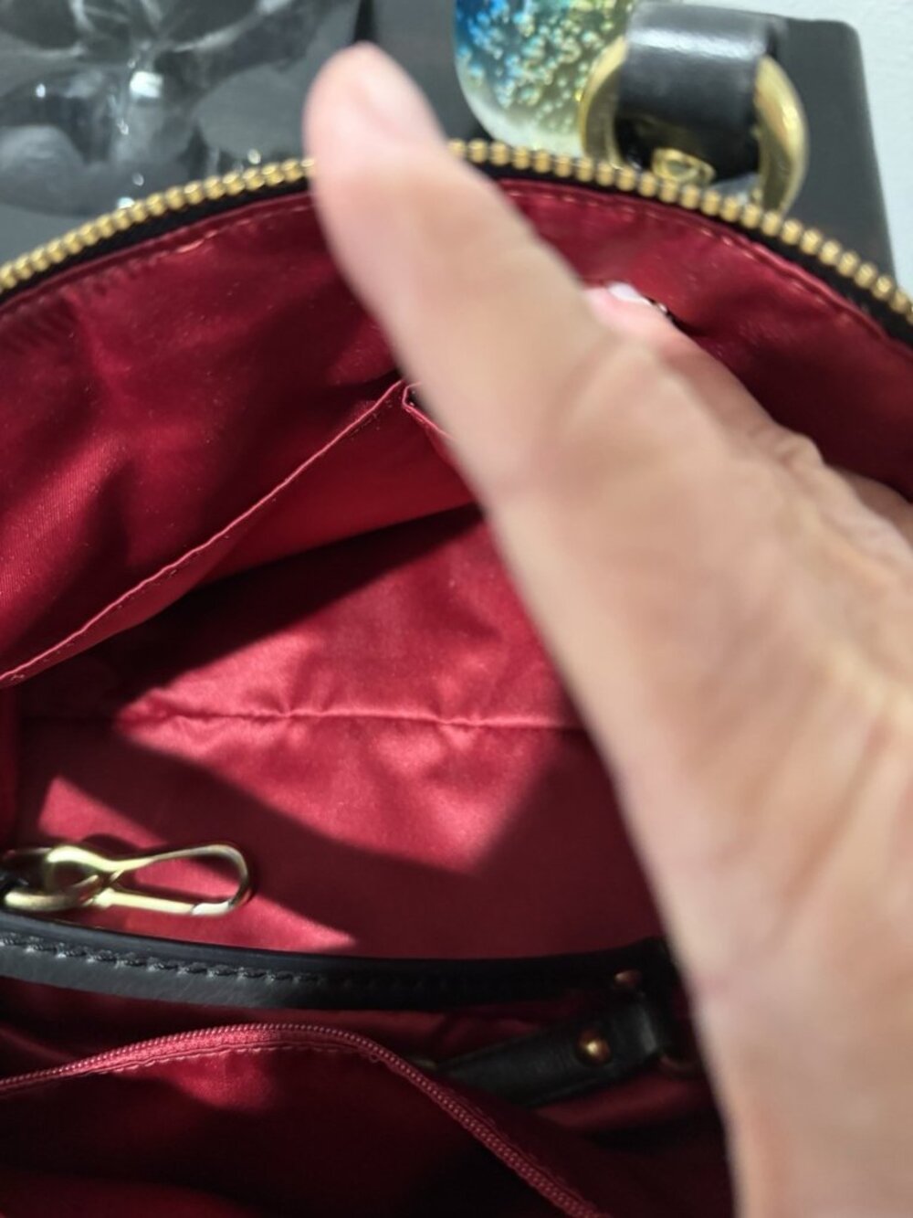 COACH BLACK LEATHER SOPHIA SATCHEL - Picture 11 of 11